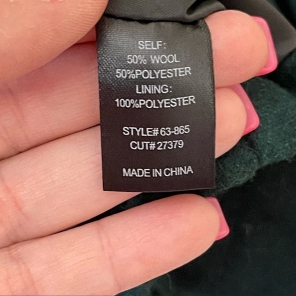 Nasty Gal wool blend faux fur zip front jacket womens size XS - Picture 3 of 10